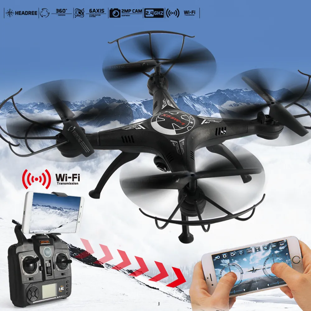 Original Drone MUQGEW 2 4G 4CH 6 Axis FPV RC Drone Quadcopter Wifi Camera Real Time