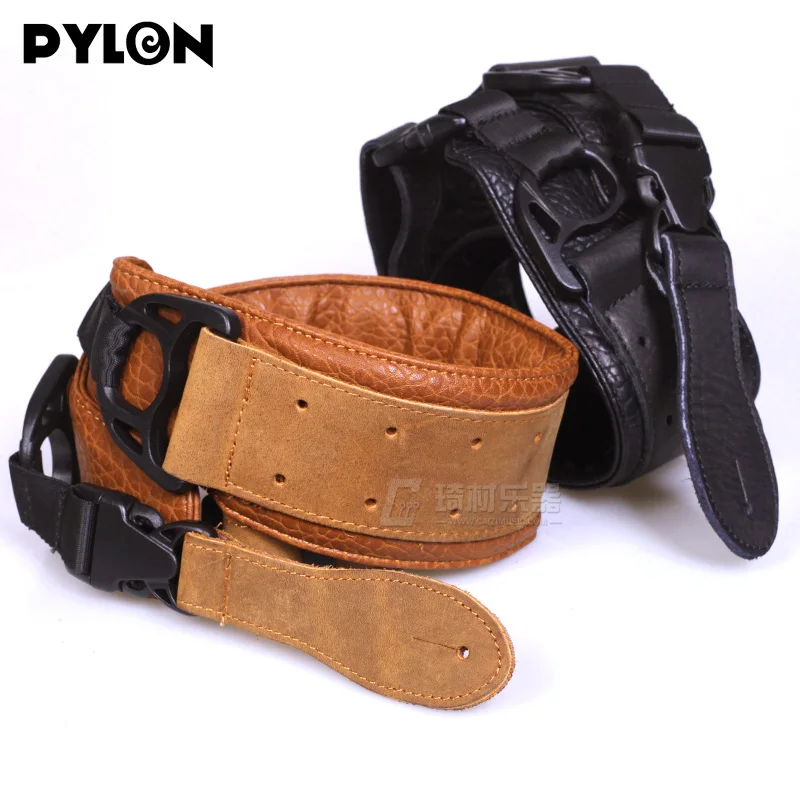 

Pylon Guitar Dirigible Leather Guitar Strap Adjustable Fit Acoustic / Electric Guitar or Bass