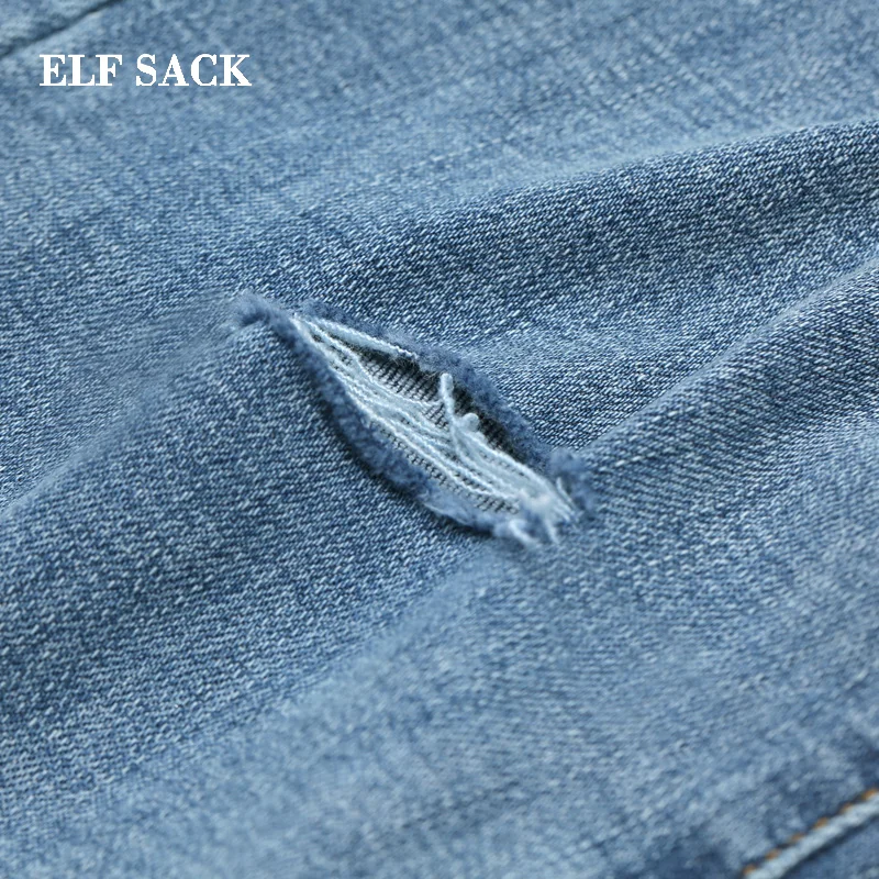 ELFSACK новинка стильные женские джинсы хлопок повседневные прямые для девушек
