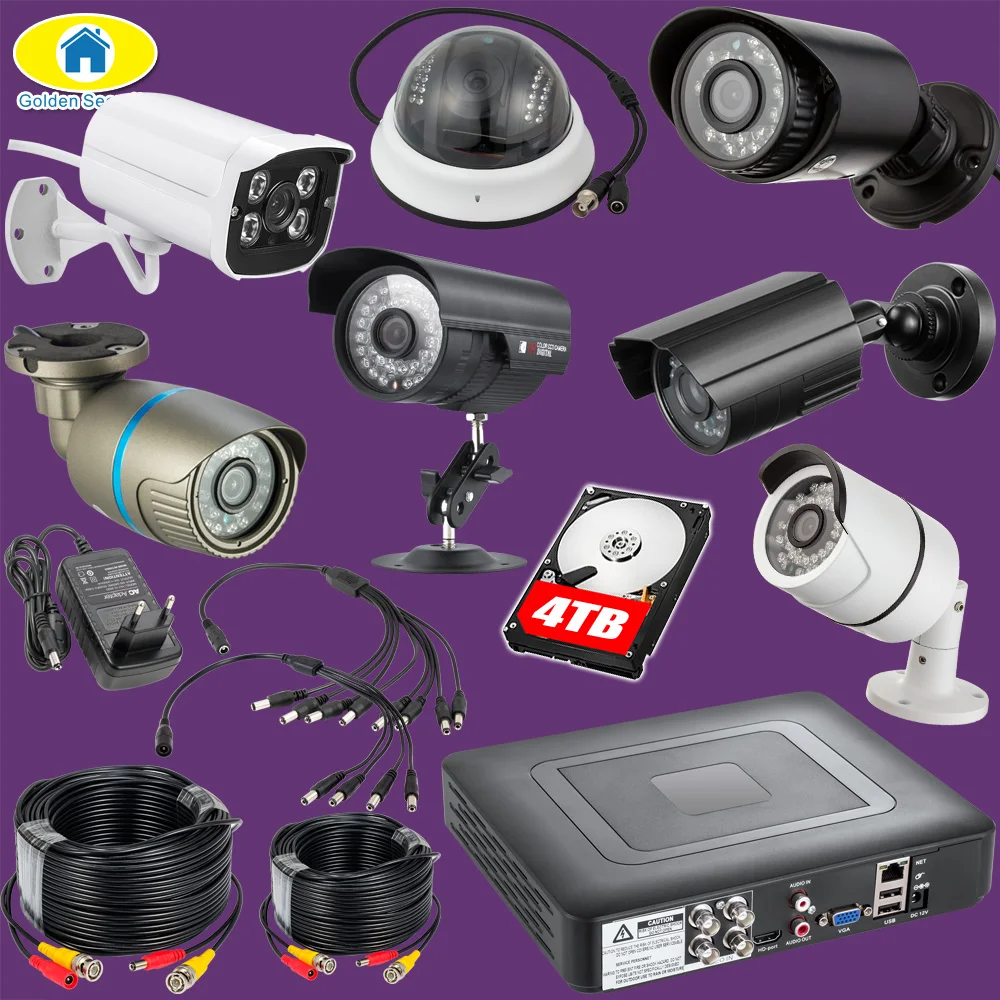 

DIY 4CH 8CH 16CH DVR Recorder Outdoor Camera Security System Kit 2000TVL IR Weatherproof Indoor CCTV Camera System