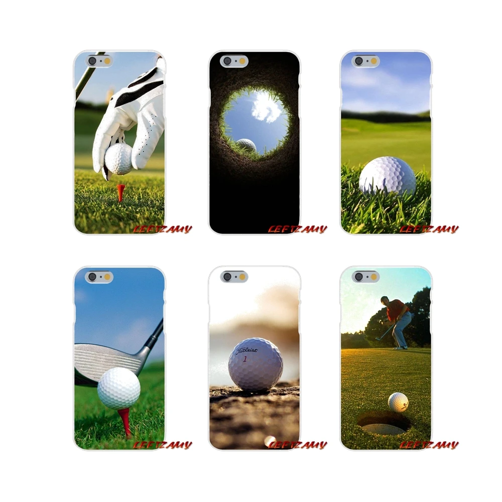 

For Samsung Galaxy S4 S5 MINI S6 S7 edge S8 S9 S10 Plus Note 3 4 5 8 9 Transparent Soft Shell Cover Many Golf Ball Pattern Sport