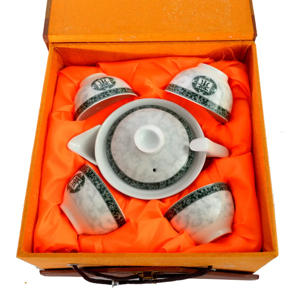 Chinese Ceramic Tea Set Exquisite Porcelain Suit W 5pcs teacup JE223tea monkeytea set with