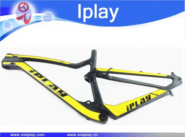 Excellent 2019 New design IPLAY 29 full suspension frame carbon fiber 650B mtb frame 27.5er mountain bike frame UD matt 148*12mm thru axle 2