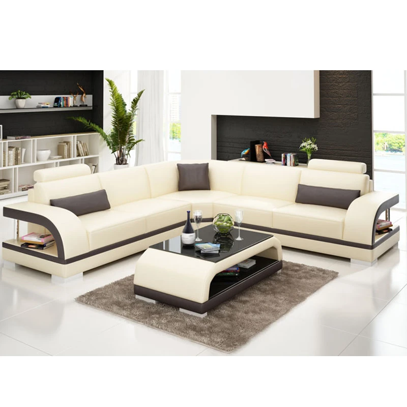 新しい到着ダークブラウン部屋に行く黒革ソファ白ステッチ用ホーム Living Room Sets Aliexpress