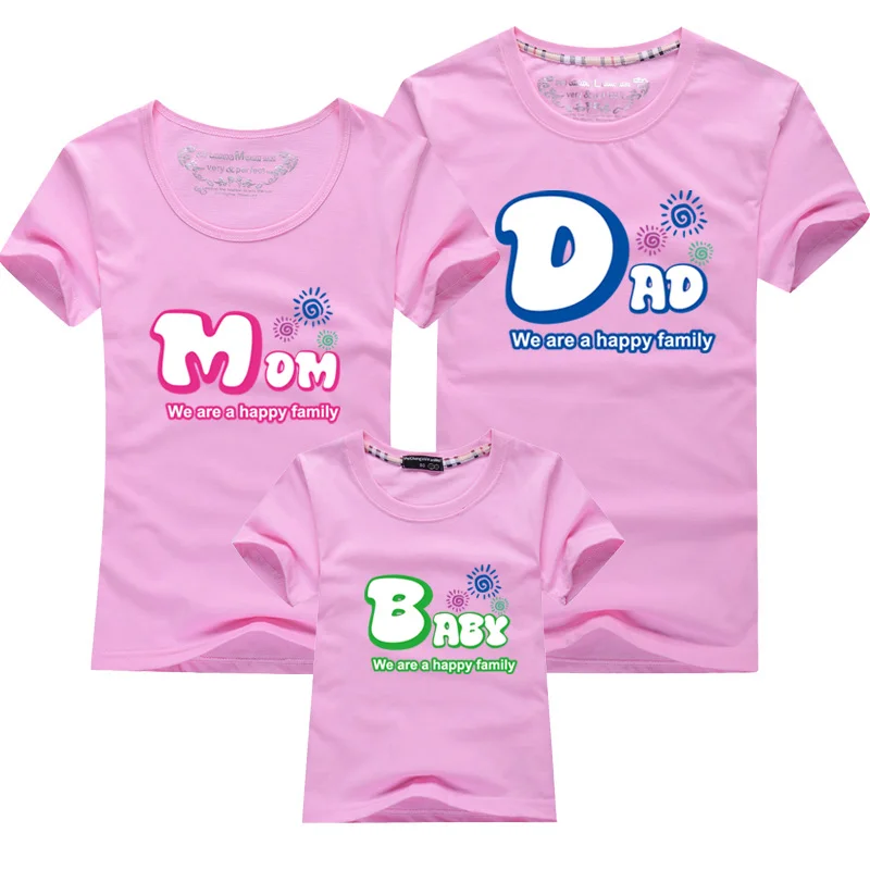 Family Matching Sets Dad Mom Baby Boy Children's Summer Casual O neck