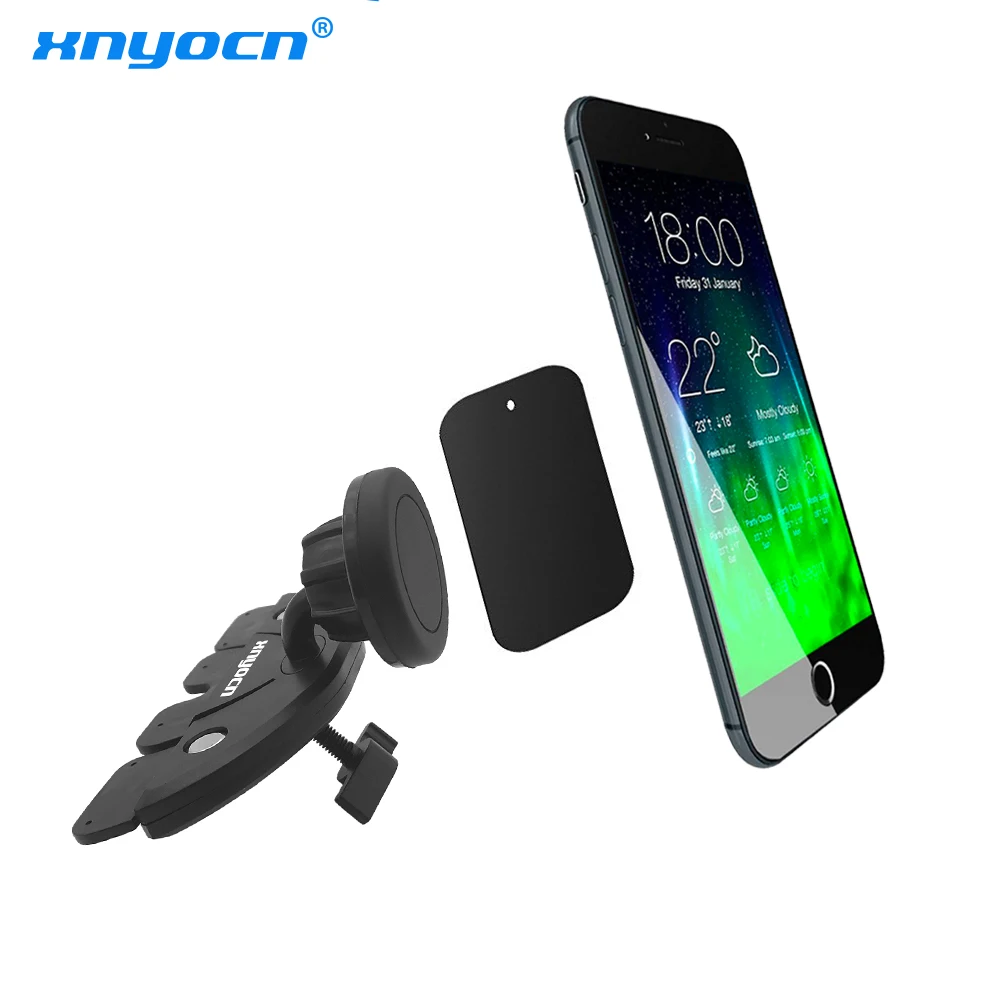 

MCM3B xnyocn BLACK Car Phone Holder Universal Magnet Grip Magic I CD Slot Car Cradle-less Mount Holder for iPhone 6s Plus 6s 5s
