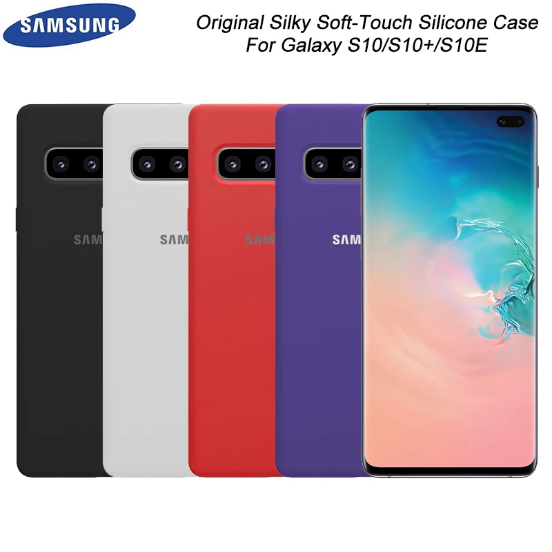 

Original Samsung Galaxy S10 Plus Liquid Silicone Case Silky Soft-Touch Finish Back Protective Cover For Samsung S10+ S10E Lite