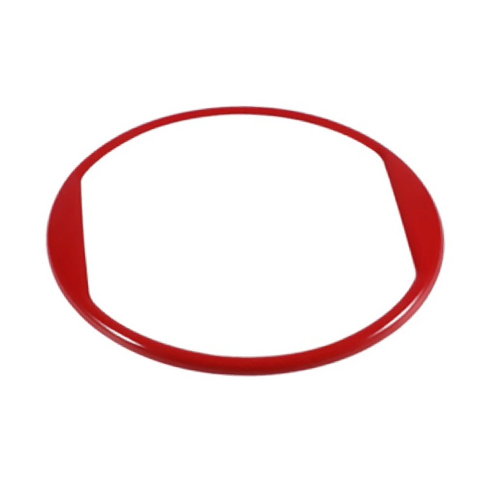 JEAZEA 3pcs Red Car Interior Dashboard Center Air Condition Vent Outlet Ring Circle Trim Sticker For Ford Mustang 2015 2016 2017-3