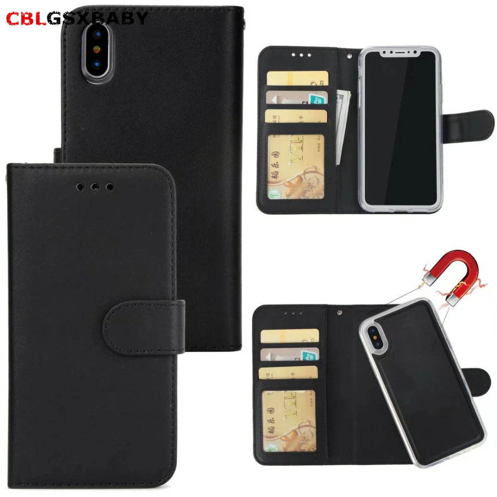 CBL 2 in 1 Detachable Leather Wallet Case For iPhone XS XR