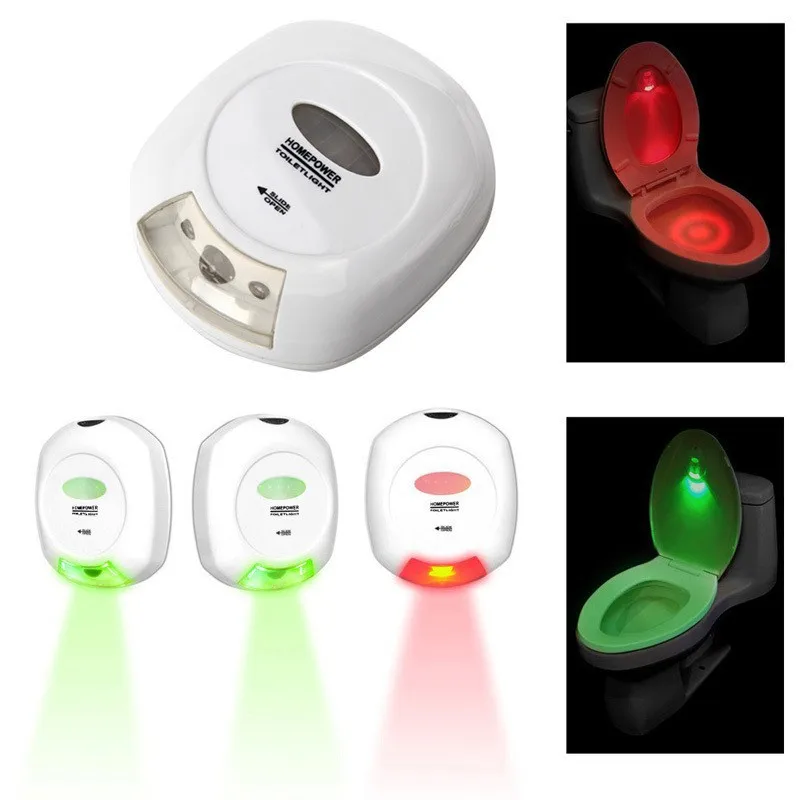 Fashion LED Sensor Toilet Light Motion Activated Bathroom Flush Lamp Battery-Operated Night | Лампы и освещение