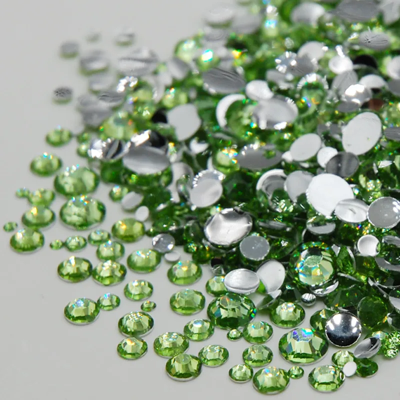 Violet Rhinestone Mixed Sizes Top Quality Non Hotfix Flatback Acrylic Rhinestones For Nail Art Decoration DIY Nail Mix Beads Pins & Pincushions