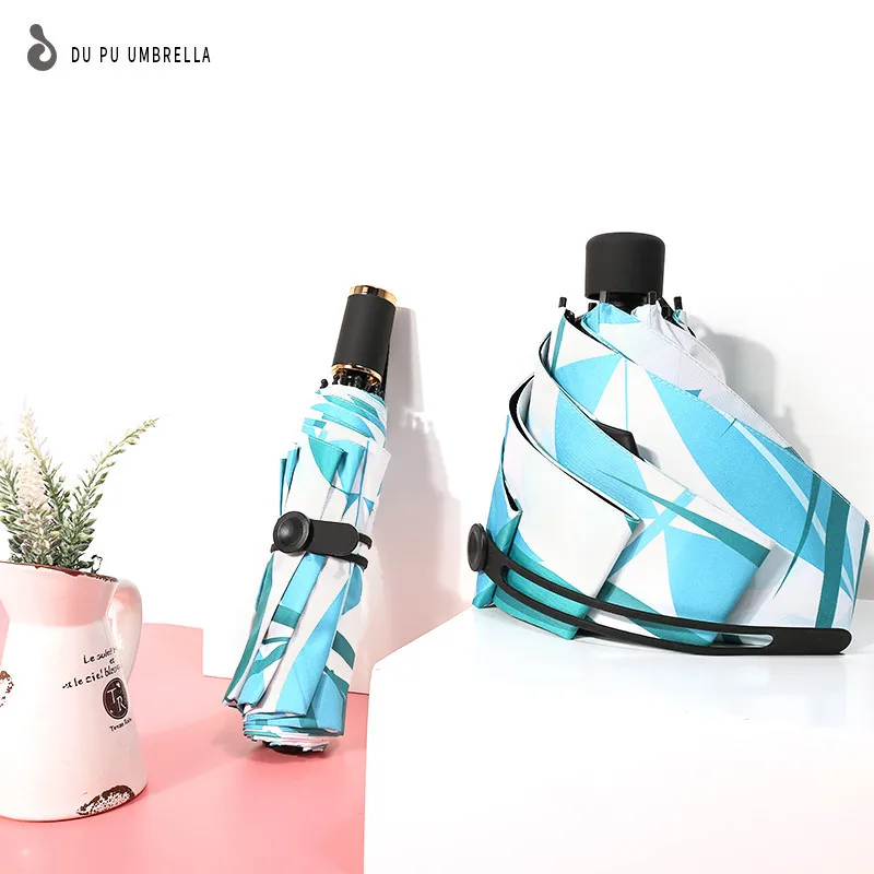 Sun umbrella sun protection UV female ultra light small folding dual-use sunscreen mini five fold | Дом и сад