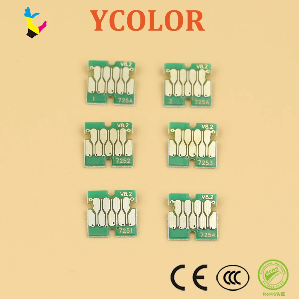 Быстрая! 60 шт./лот V8.2 версия одноразового использования картридж с чипом для Epson суреколор F2000, 10 комплектов устойчивые чернила чип для F2000