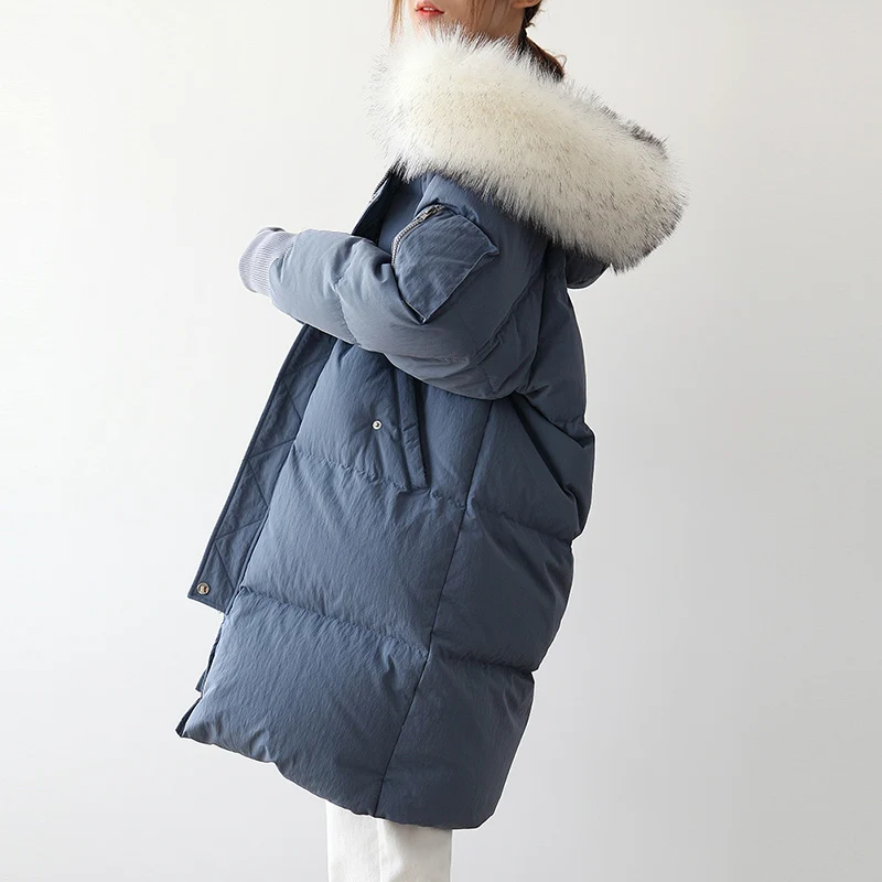 

Winter Coat Women Down Jacket Women Large Fur Collar Long Coats Female Korean Parka 2018 Doudoune Femme Hiver YP2085