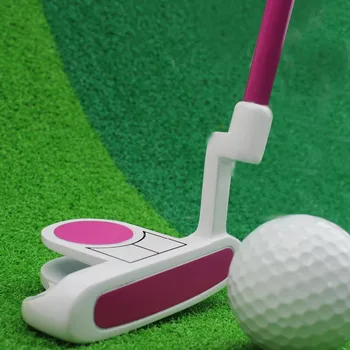 

CRESTGOLF 1 Piece Kids Golf Club Junior Girls Putter with Rubber Putter Head and Zinc-alloy Shaft Clubs Pink