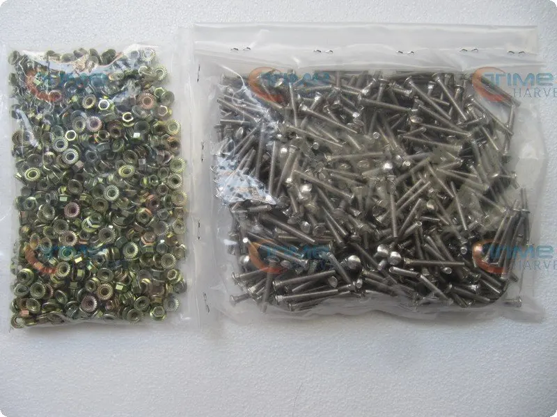 

500 Chrome bolts with nuts for arcade machine/amusement machine/coin operated game arcade cabinet/game machine/accessories/parts