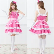 Red dress super cute dress super anime cosplay ropa de fiesta de disfraces de rol de halloween maid dress b-3917