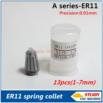 

high quality 13pcs ER11 collet chuck from 1 mm to 7 mm for CNC router machine