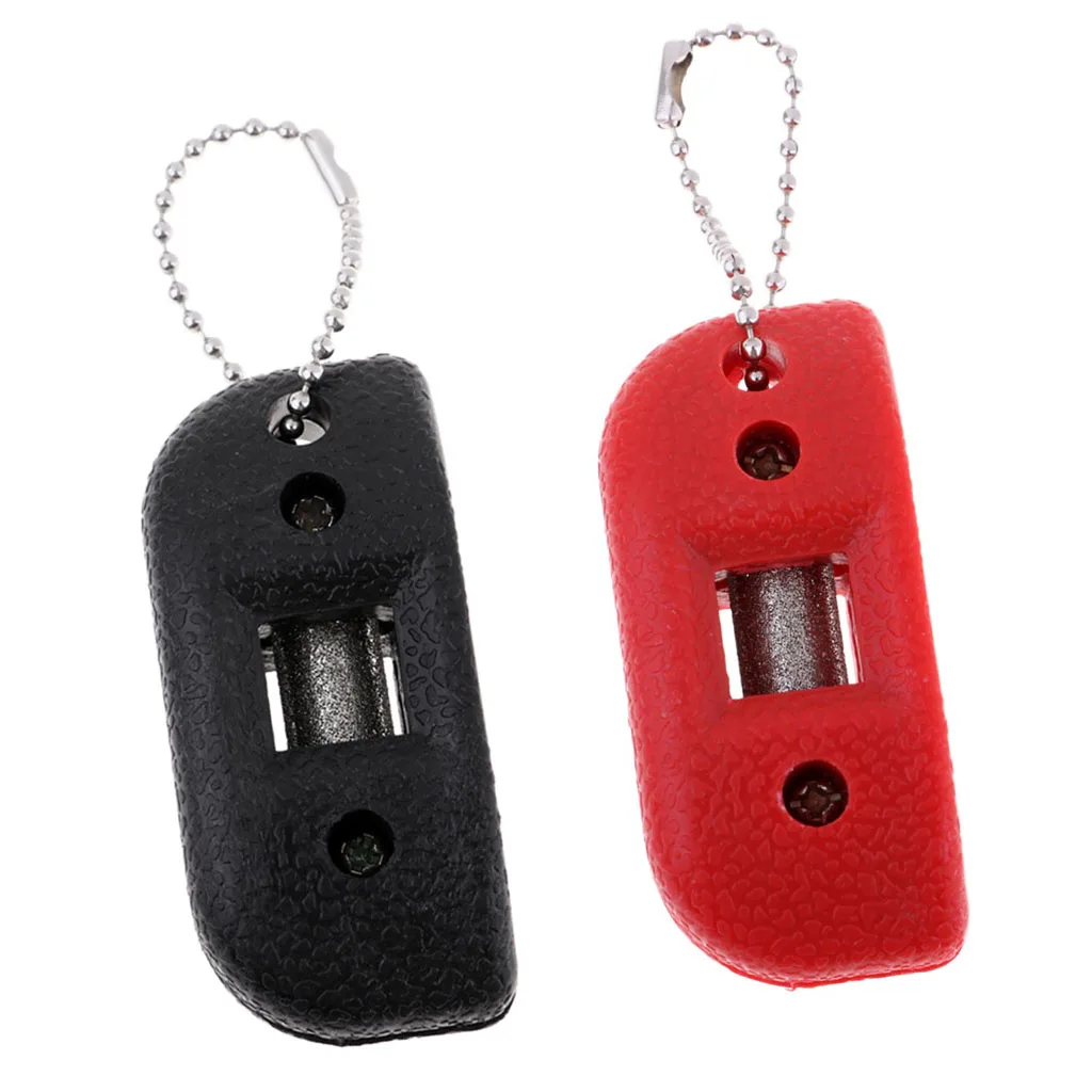 Set of 2 Compact Skate Blade Sharpener with Carry Pouch for Ice Hockey Player/Avid Skater