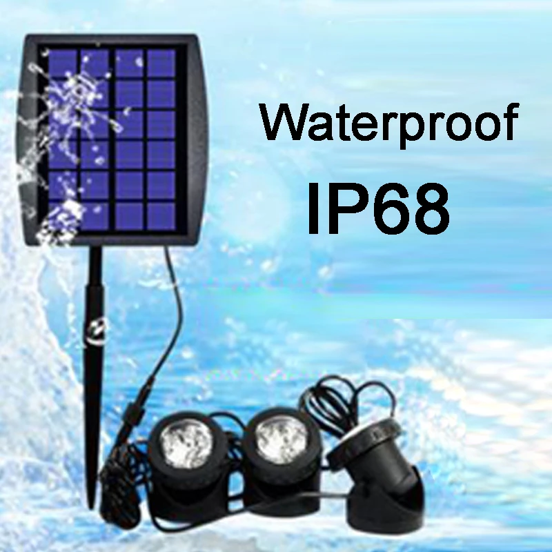 RGB Solar light LED underwater Light solar lamp waterproof outdoor solar led spotlight lamp for garden pond Pool Tank decoration (14)