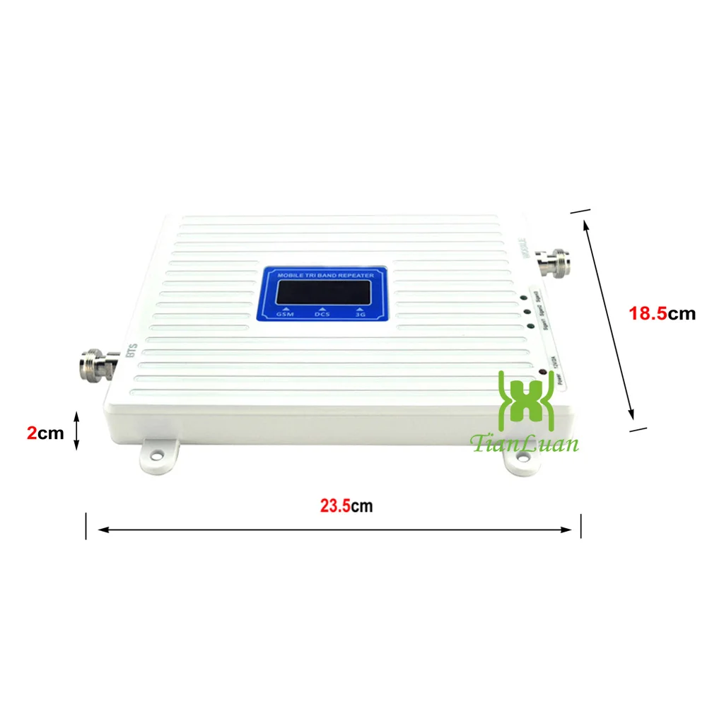 2G 3G 4G Tri band Mobile Phone Signal Booster GSM 900mhz LTE DCS 1800mhz W-CDMA 2100mhz Cell Phone Signal Repeater with Power