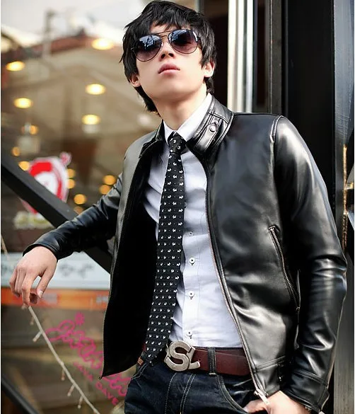 Free Shipping Hot Men's Jackets Slim Sexy Top Designed Mens Pu Leather ...