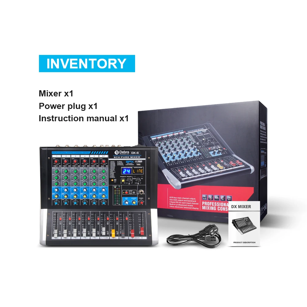 Debra Audio DX-6 6-Channel Audio Mixer dj