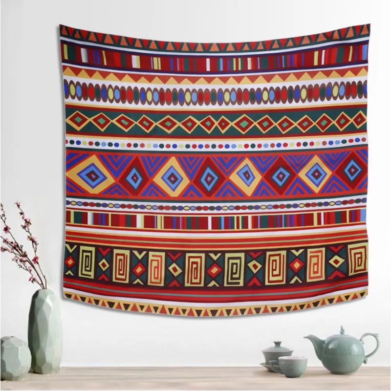 

Wall Cloth Tapestries Feather Printed Mandala Tapestry Wall Hanging Home Decor Beach Throw Towel