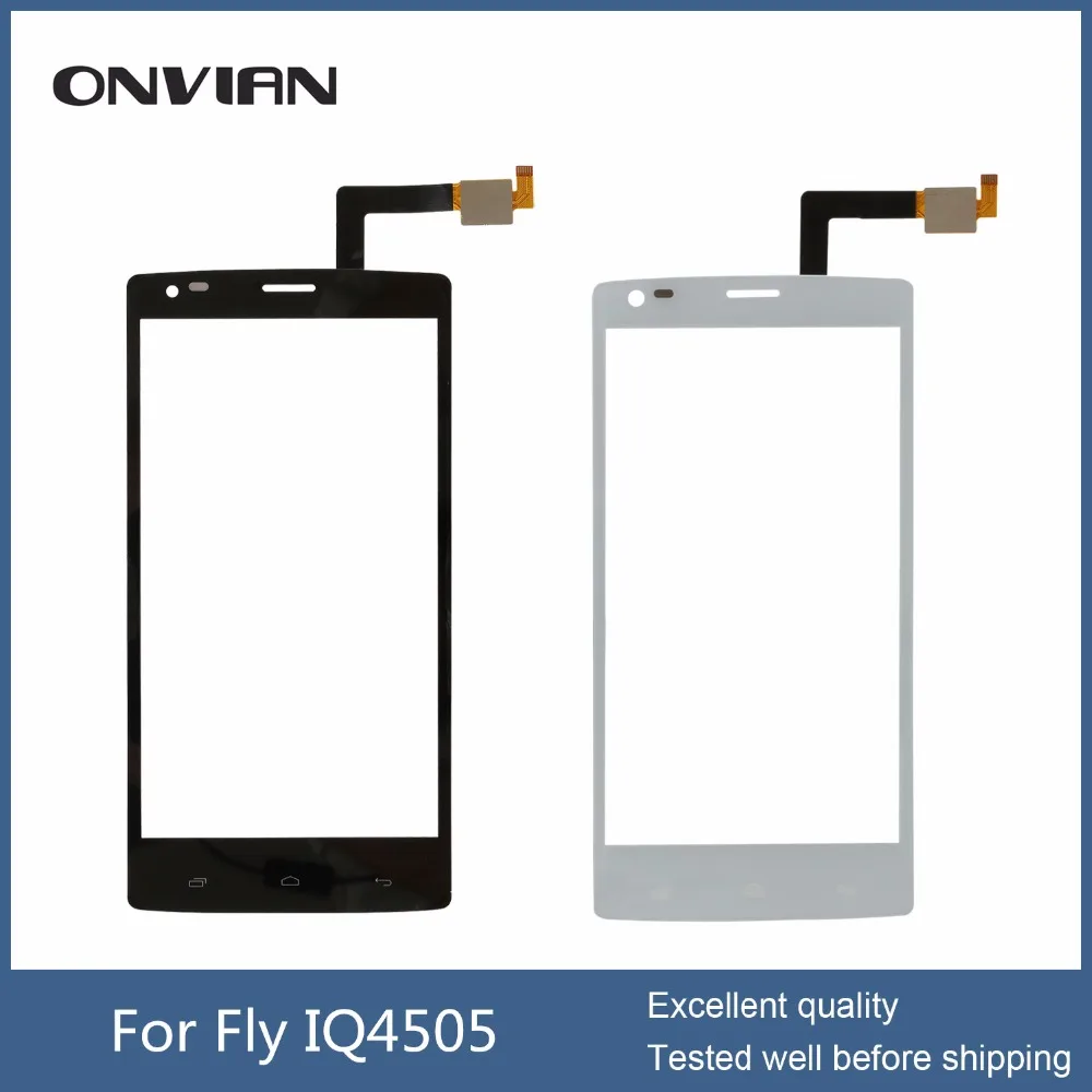 Для Fly iq4505 сенсорный экран IQ 4505 Quad Era жизни 7 с нет ЖК планшета датчик Переднее