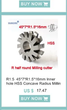 R1.5 45*3*16 мм Внутреннее отверстие HSS выпуклые фреза s R полукруглый фреза Бесплатная доставка