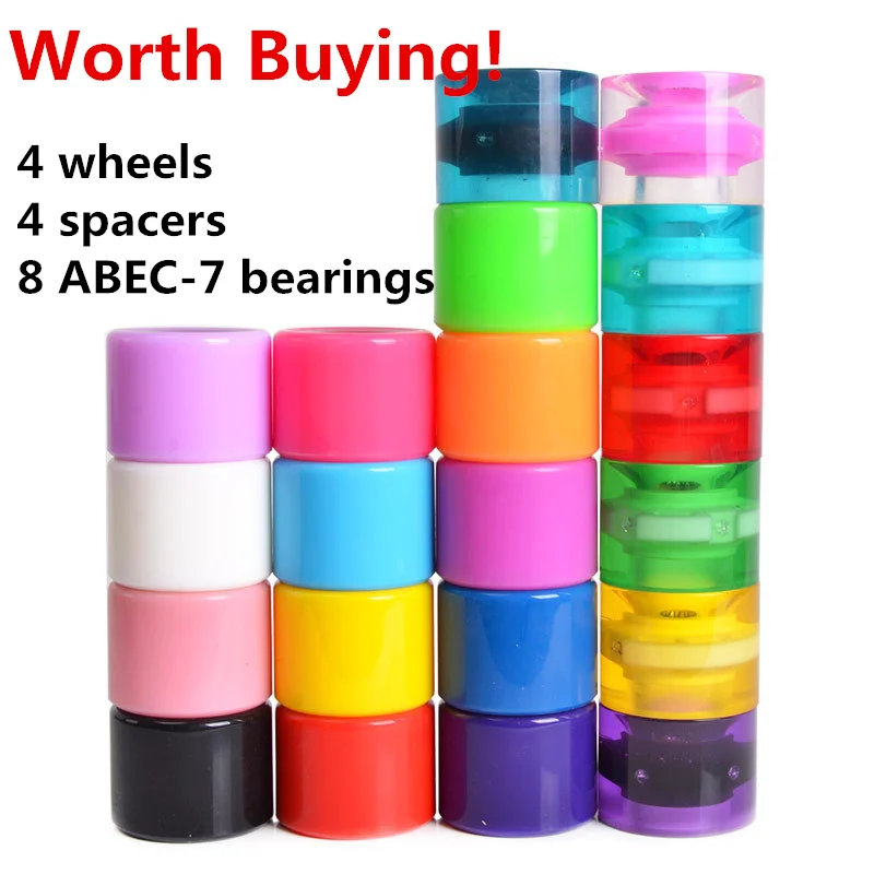 

Worth Buying! 4 pcs 59mmX45mm 78A Skateboard Wheel with ABEC-7 Bearing for Skate board Longboard Road board Highway Elastic Roll