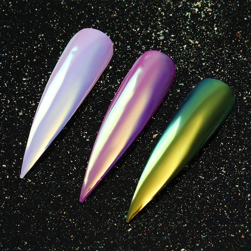 

Neon Holo Powder Aurora Pigment Nail Art Mirror Glitter Dust Rainbow Chrome Powder DIY Decorations 0.2g