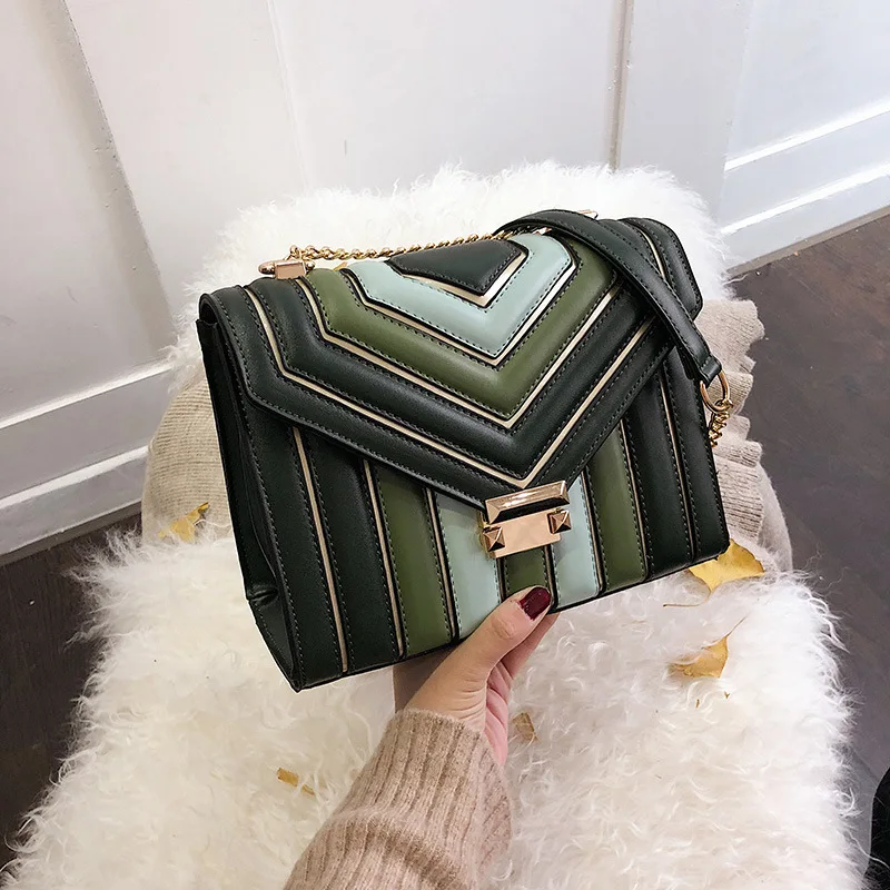 النساء حقائب كتف المرأة حقائب 2018 العلامة التجارية مصمم سلاسل Crossbody حقيبة للنساء كيس أكياس صغيرة للنساء حقيبة ساعي