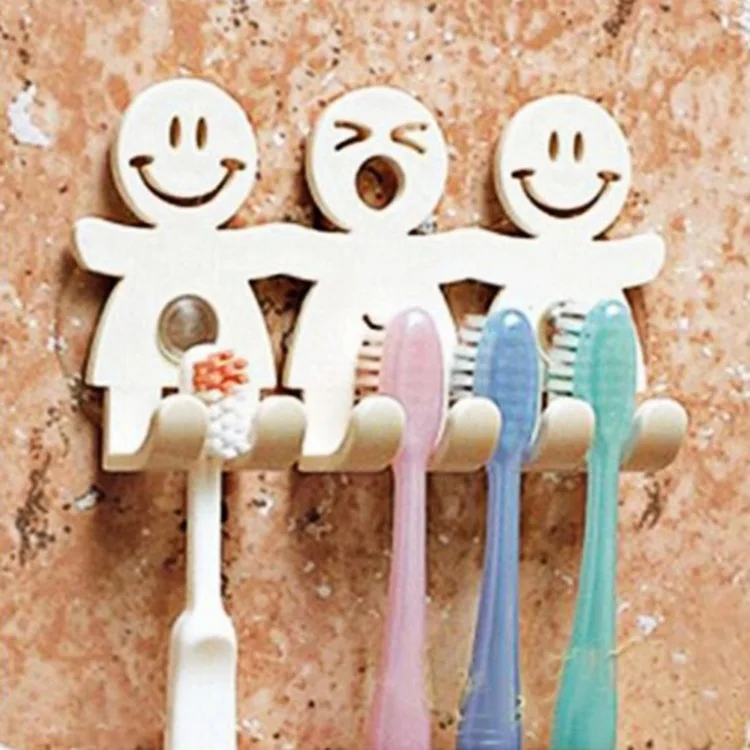 Наборы для ванной Милая мультяшная присоска держатель для зубной щетки всасывающие крючки 5 положения держатель зубной щетки горячий