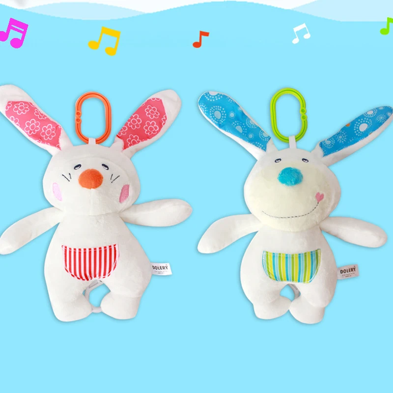 Детский держатель колокольчика кролик музыка Pull Bell детская мягкая игрушка кровать висячая Кукла Мягкие плюшевые игрушки животные