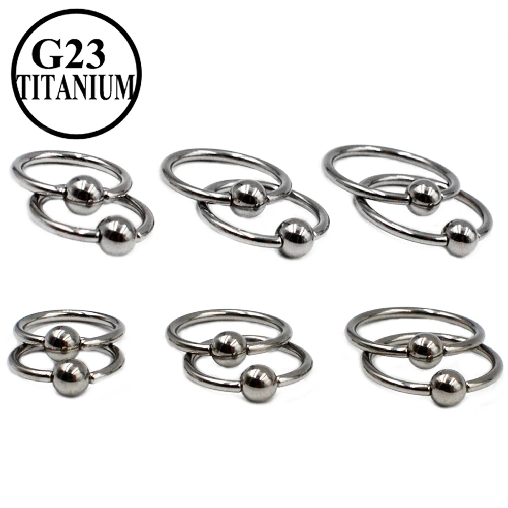 1 шт., G23 титановые серьги, кольцо для носовой перегородки CBR, кольцо с шариком, кольцо для растягивания губ, кольцо Labret Tragus, большой размер, кольцо для пирсинга, ювелирные изделия