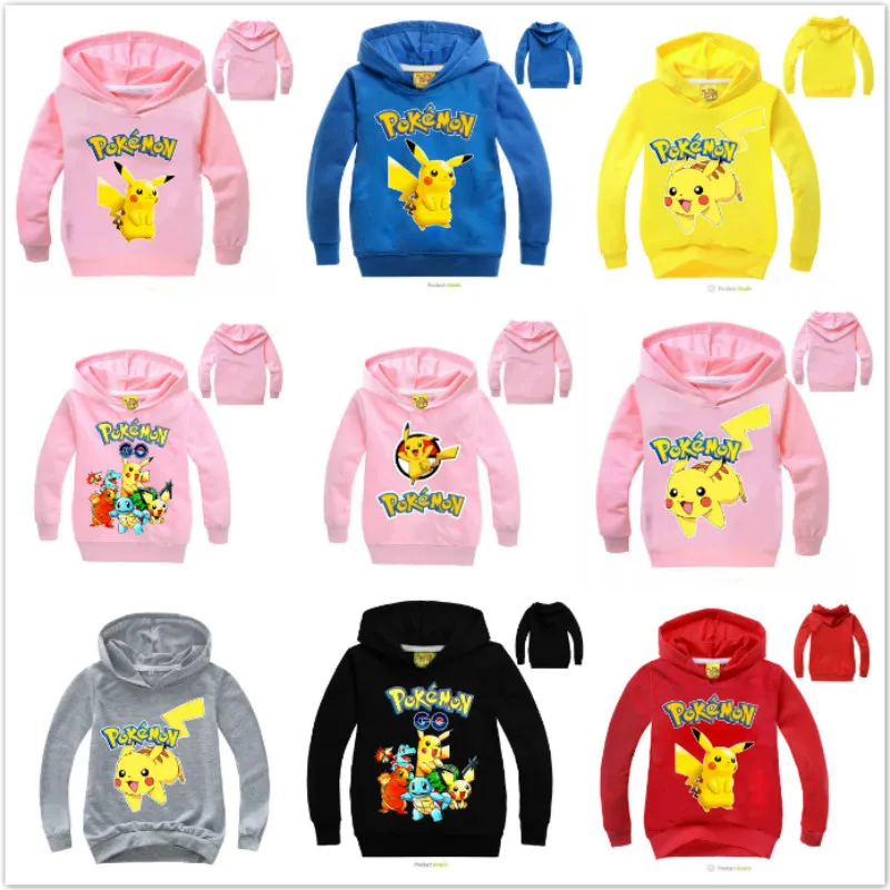 

Spring/Autumn Boy POKEMON GO Clothes Long Sleeve Coat Girl Jacket Kids Hoodies Boy Sweatshirts Hooded Causal Nova Kid TShirt Top