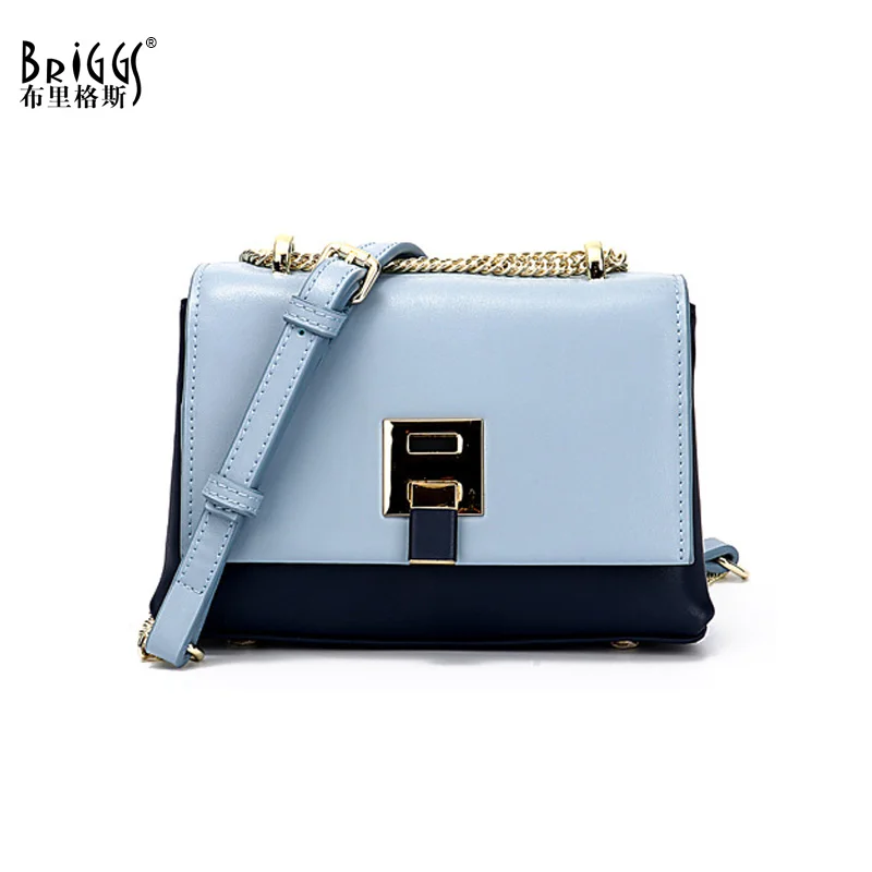 

BRIGGS Brand Genuine leather Luxury Handbag 2018 Fashion Women Flap Bag High Quality Natural Cow Shoulder Bag For Women