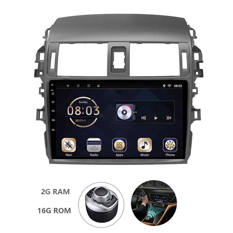 

Android 7.1 One Din Car DVD Multimedia Audio Radio Player For TOYOTA old Corolla 2007-2013 With Mirror Link/Bluetooth And Canbus