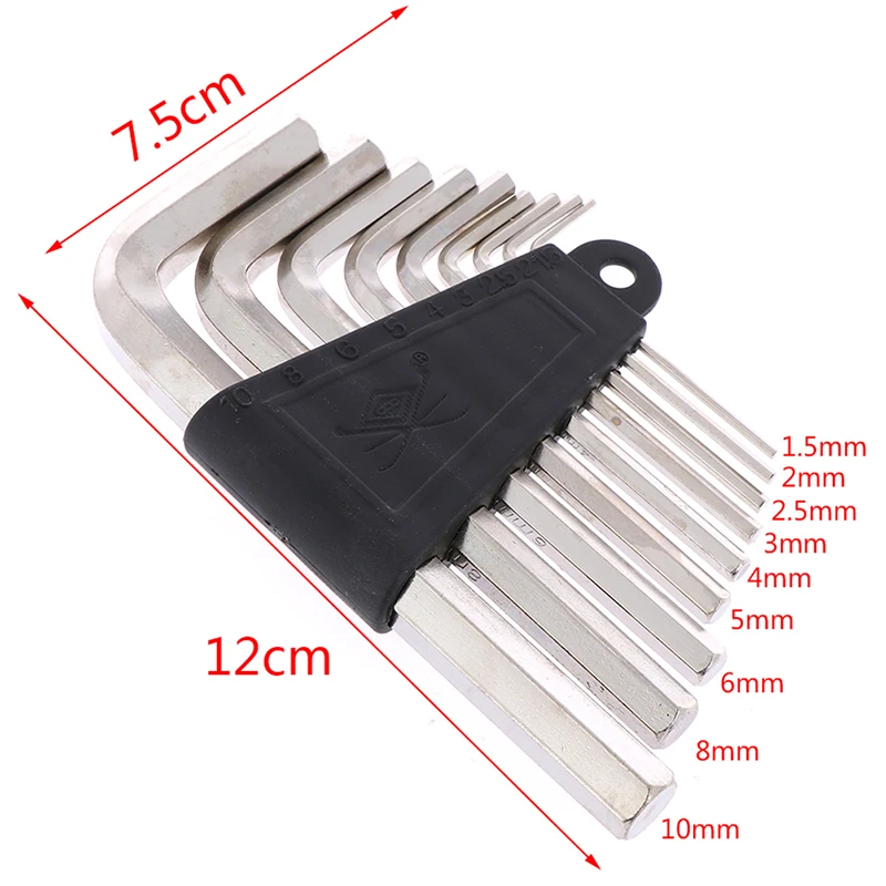 HELTC 9Pcs/Set Mini Allen/Hex Keys Socket Spanner Kit  Steel Hexagon Wrench Set For Repair Bicycle Hand Tool Hot