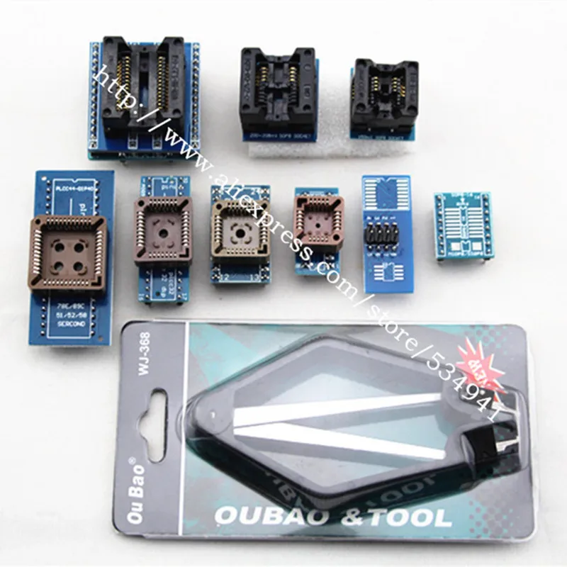 

Full set 10 adapters for nimipro TL866 universal programmer TL866cs / TL866A + SOP28 +SOP8 +PLCC IC extractor, best quality!