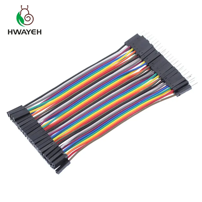 Dupont 10CM Male To Female Jumper Wire Ribbon Cable Arduino pin header 40pcs JKC 