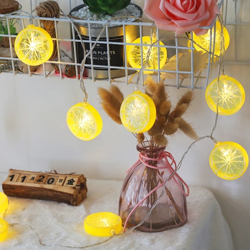 Creative Party Decor 3M Lemon Shape 20 LED Battery Flashing String