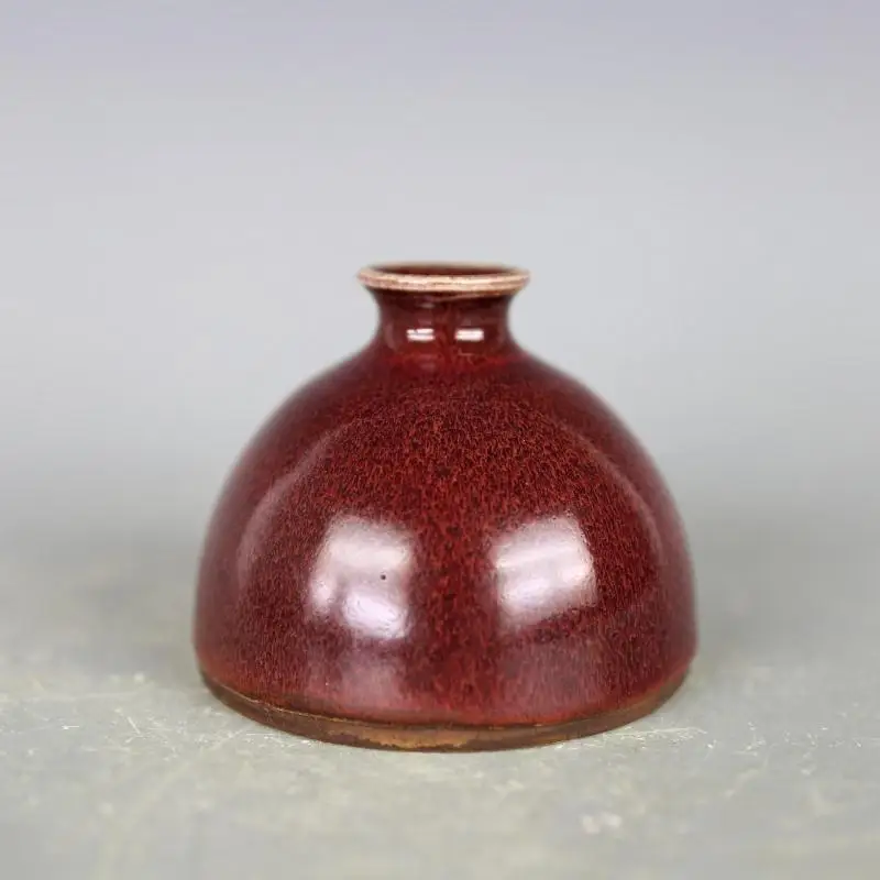 

Antique QingDynasty porcelain bottle,chicken blood red kiln change horsesh,Hand crafts,Collection&Adornment,Free shipping