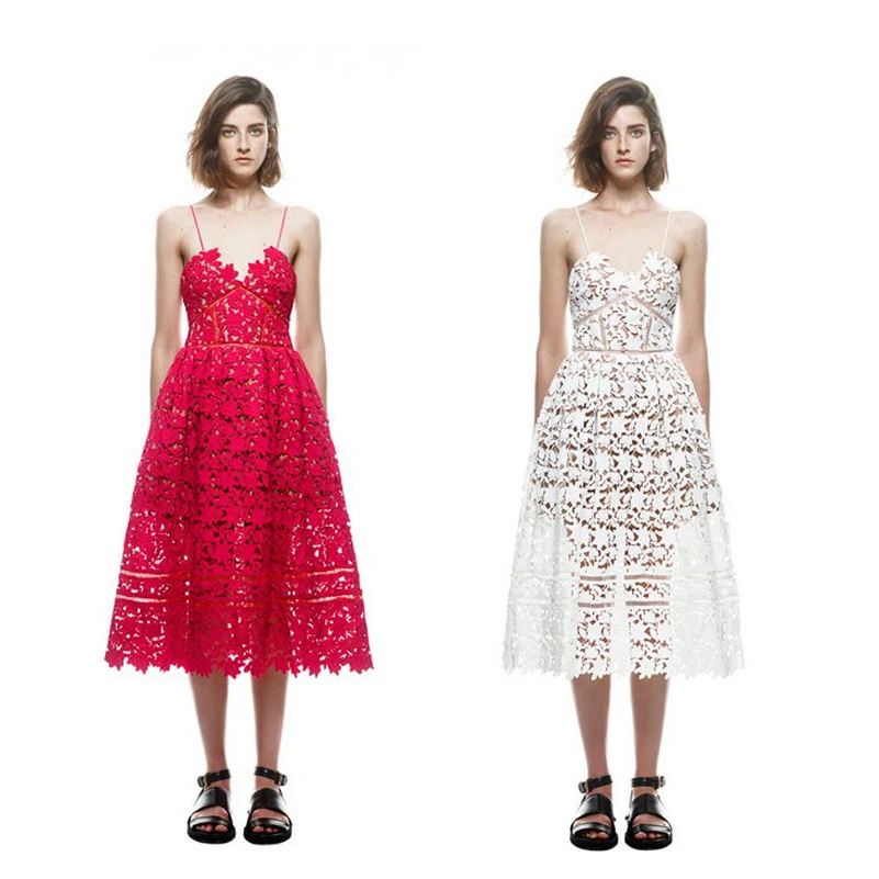 Por Long White Dress With Red Flowers Long White Dress With Red Flowers