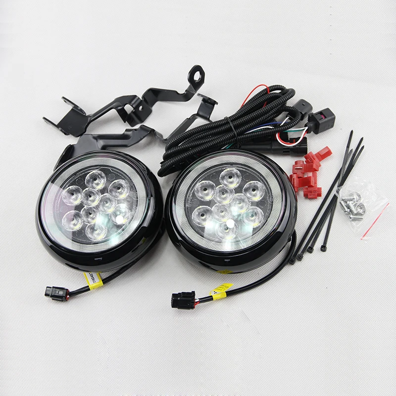 US $134.09 Front Bumper Led Halo Ring Rally DRL Daytime Driving Fog Lights For Mini Cooper R55 R56 R57 R58 R60 E4 R87 Mini Rally Lights