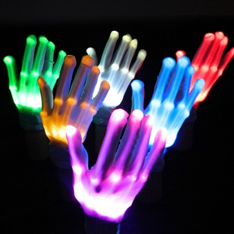 

Mabor Novelty 1PCS LED Light Gloves Flashing Finger Mittens Valentine Day Holiday Festival Fun Party Glowing Gloves Drop Shiping