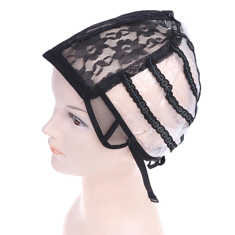 

1pcs Lace Wig Cap Hair Net Hairnets With Adjustable Strap On For Making Wigs The Back Weaving Cap Glueless Wig Caps