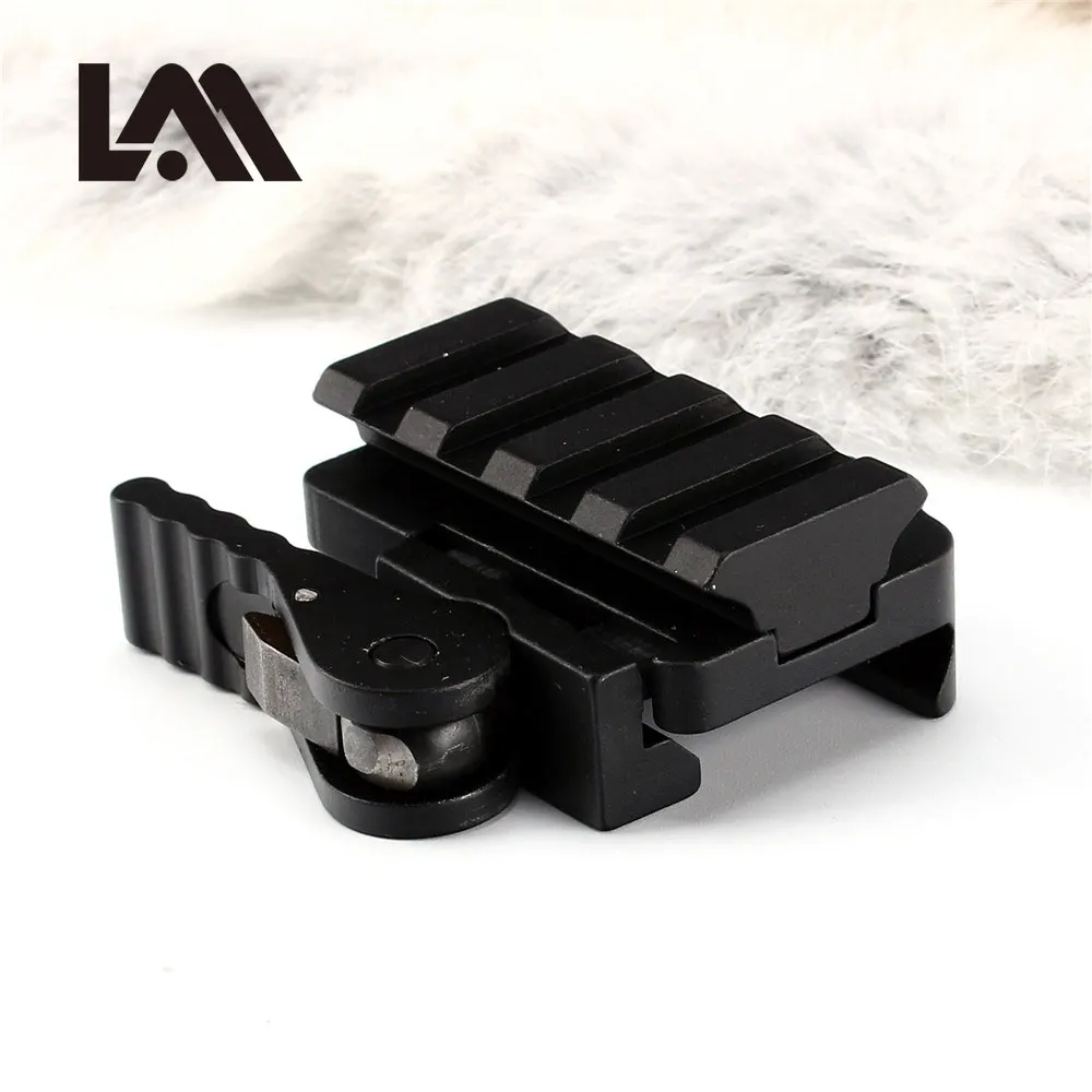 Lambul Quick Release AR-15 M16 Red Dot Riser Mount Adapter металлическое компактное Крепление подходит для охотничьего лазерного прицела 20 мм Пикатинни - Цвет: Black