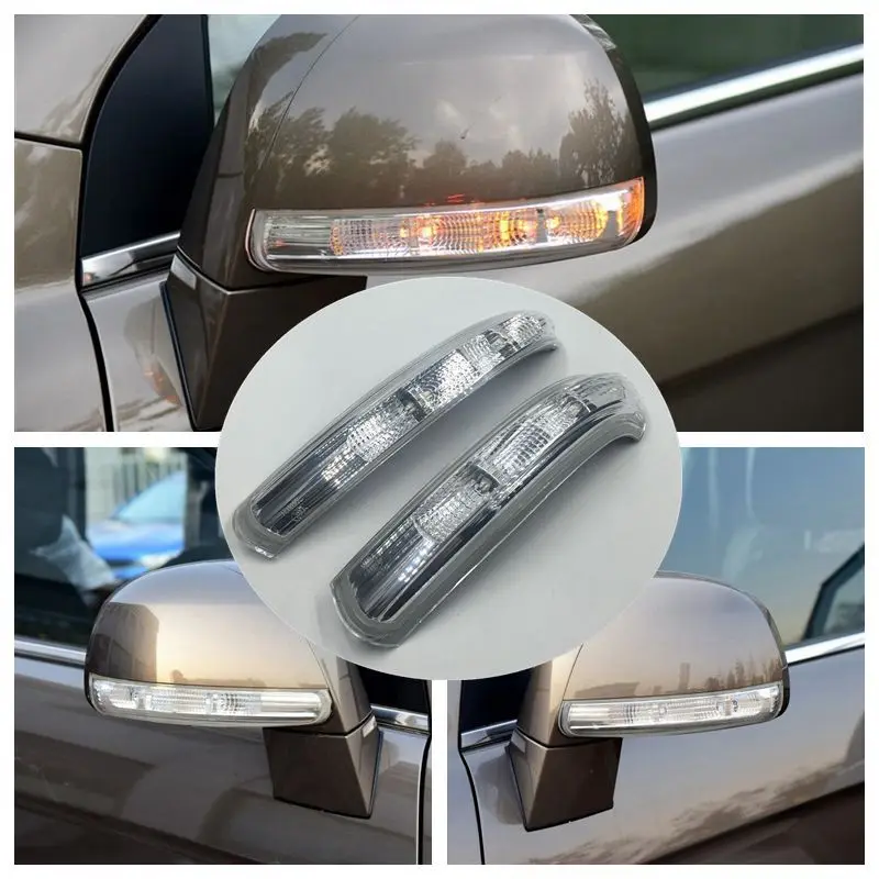 Cafoucs 1 Piece High Quality Car Rear View Mirror Front Turn Signals Side Mirror LED font